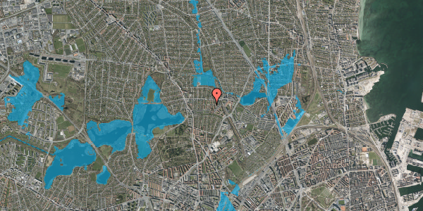 Oversvømmelsesrisiko fra vandløb på Kantorparken 10, 2. th, 2400 København NV