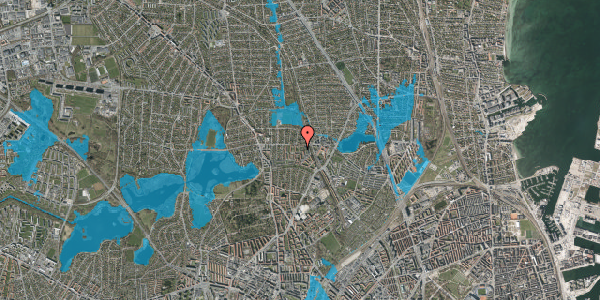 Oversvømmelsesrisiko fra vandløb på Kantorparken 33, 3. , 2400 København NV