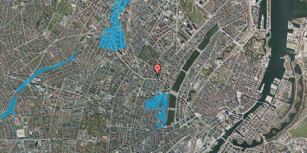 Oversvømmelsesrisiko fra vandløb på Kapelvej 51, 1. th, 2200 København N
