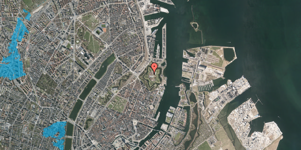 Oversvømmelsesrisiko fra vandløb på Kastellet 54, 2. 318, 2100 København Ø