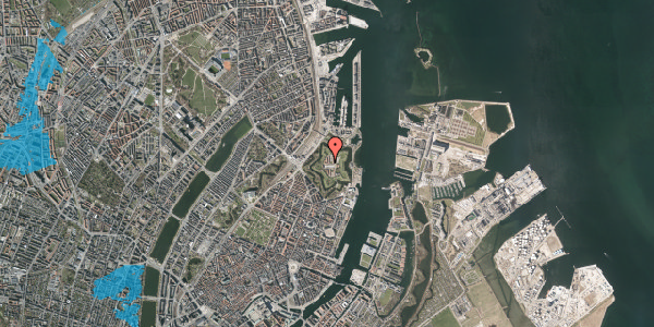 Oversvømmelsesrisiko fra vandløb på Kastellet 54, 2. 336, 2100 København Ø
