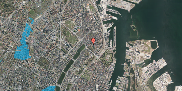Oversvømmelsesrisiko fra vandløb på Kastelsvej 6, 2. , 2100 København Ø