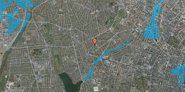Oversvømmelsesrisiko fra vandløb på Katrinedalsvej 28A, st. , 2720 Vanløse