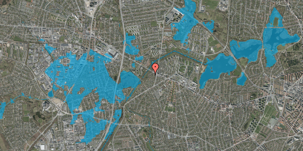 Oversvømmelsesrisiko fra vandløb på Kattingevej 2, 1. , 2700 Brønshøj
