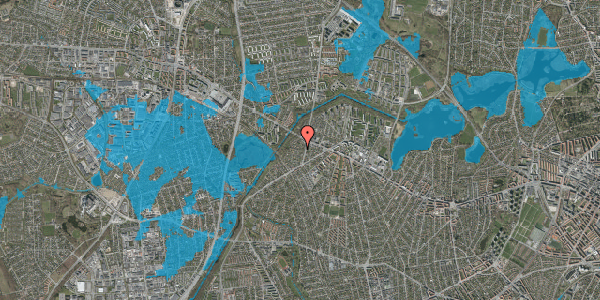 Oversvømmelsesrisiko fra vandløb på Kattingevej 7, 2700 Brønshøj
