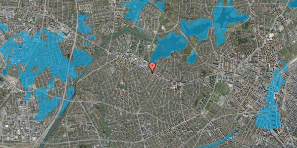 Oversvømmelsesrisiko fra vandløb på Kildebrøndevej 3, st. , 2700 Brønshøj