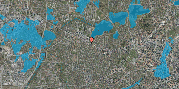 Oversvømmelsesrisiko fra vandløb på Kildebrøndevej 4, 2700 Brønshøj
