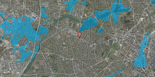 Oversvømmelsesrisiko fra vandløb på Kildebrøndevej 6, 2700 Brønshøj
