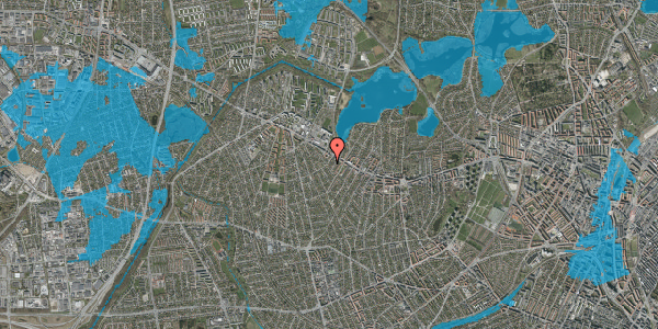 Oversvømmelsesrisiko fra vandløb på Kildebrøndevej 11, st. , 2700 Brønshøj