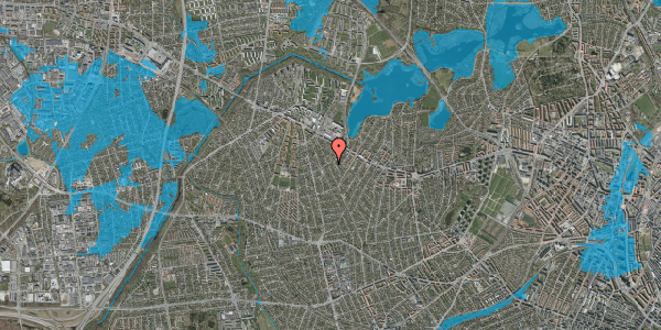 Oversvømmelsesrisiko fra vandløb på Kildebrøndevej 21, 2700 Brønshøj