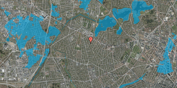 Oversvømmelsesrisiko fra vandløb på Kildebrøndevej 22, 2700 Brønshøj