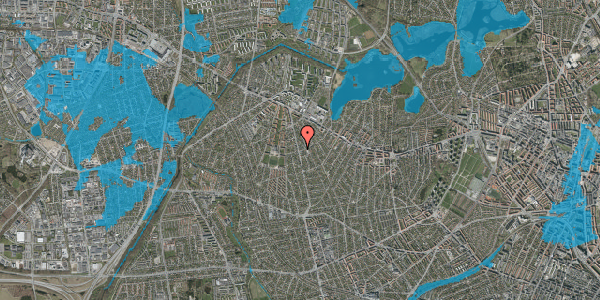 Oversvømmelsesrisiko fra vandløb på Kildebrøndevej 32, 2700 Brønshøj