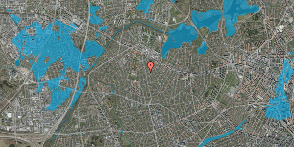 Oversvømmelsesrisiko fra vandløb på Kildebrøndevej 35, 2700 Brønshøj