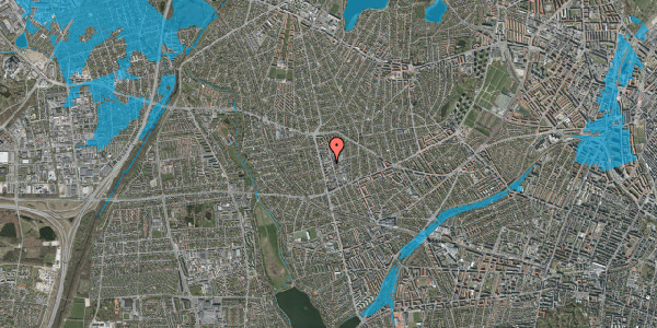 Oversvømmelsesrisiko fra vandløb på Kirkebjerg Allé 49, 1. , 2720 Vanløse