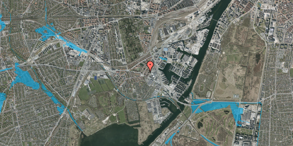 Oversvømmelsesrisiko fra vandløb på K.M. Klausens Gade 38, 2. th, 2450 København SV