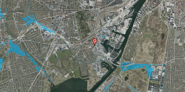 Oversvømmelsesrisiko fra vandløb på K.M. Klausens Gade 40, st. th, 2450 København SV