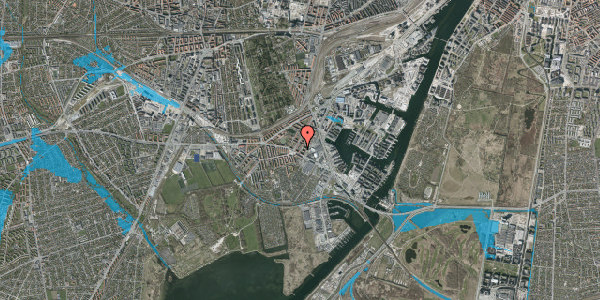 Oversvømmelsesrisiko fra vandløb på K.M. Klausens Gade 42, 3. th, 2450 København SV