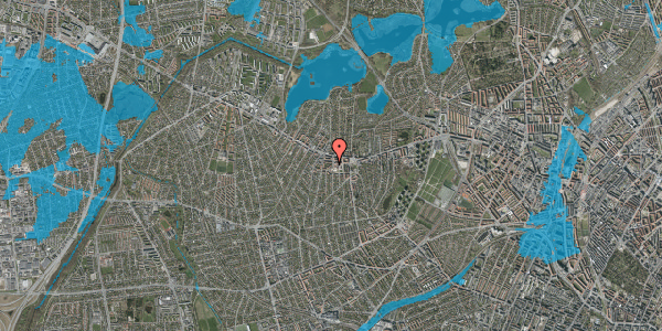 Oversvømmelsesrisiko fra vandløb på Klintholmvej 12, st. tv, 2700 Brønshøj