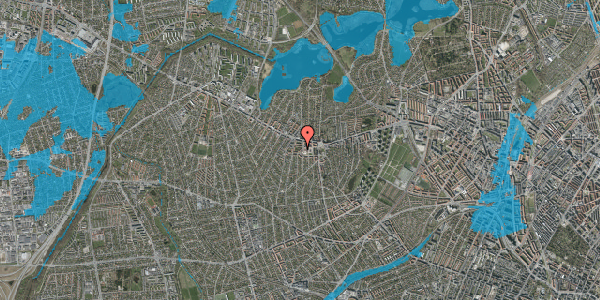 Oversvømmelsesrisiko fra vandløb på Klintholmvej 16, st. th, 2700 Brønshøj