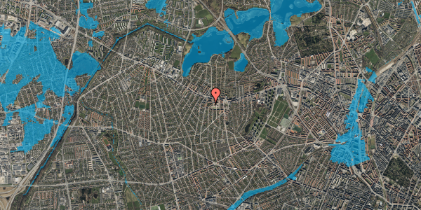 Oversvømmelsesrisiko fra vandløb på Klintholmvej 16, 2. tv, 2700 Brønshøj