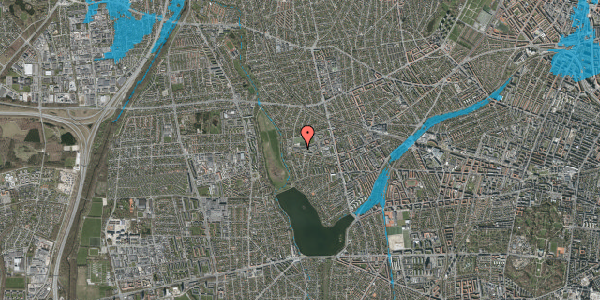Oversvømmelsesrisiko fra vandløb på Klitmøllervej 19, st. th, 2720 Vanløse
