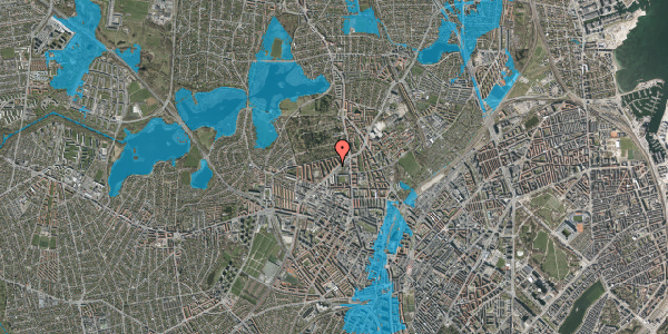 Oversvømmelsesrisiko fra vandløb på Klokkerhøjen 3, 3. , 2400 København NV