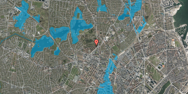 Oversvømmelsesrisiko fra vandløb på Klokkerhøjen 14, 4. th, 2400 København NV