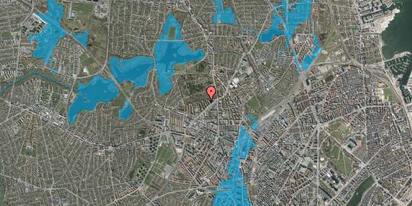 Oversvømmelsesrisiko fra vandløb på Klokkerhøjen 15, 3. th, 2400 København NV