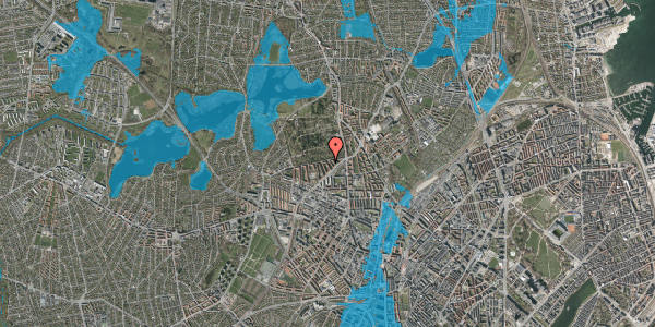 Oversvømmelsesrisiko fra vandløb på Klokkerhøjen 17, 1. , 2400 København NV