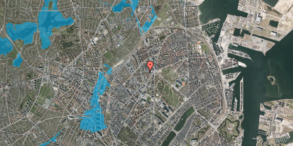 Oversvømmelsesrisiko fra vandløb på Klostervænget 9, 1. 381, 2100 København Ø