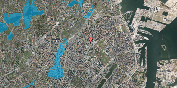 Oversvømmelsesrisiko fra vandløb på Klostervænget 11, st. 399, 2100 København Ø