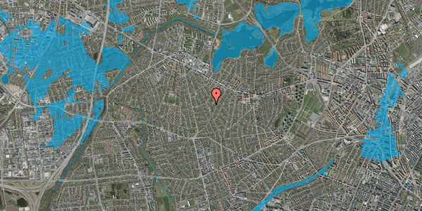 Oversvømmelsesrisiko fra vandløb på Knabstrupvej 58, 2700 Brønshøj