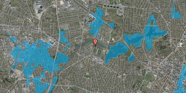 Oversvømmelsesrisiko fra vandløb på Kobbelvænget 1, 1. mf, 2700 Brønshøj
