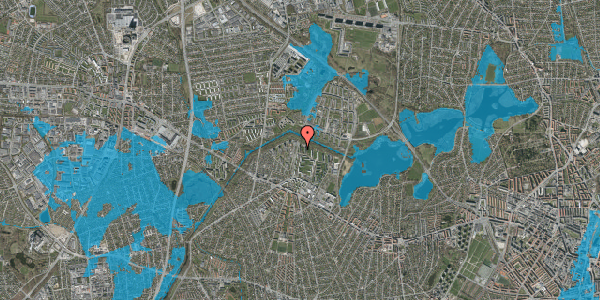 Oversvømmelsesrisiko fra vandløb på Kobbelvænget 3, 2. th, 2700 Brønshøj