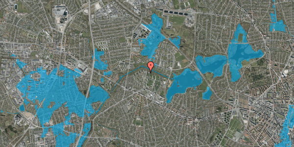 Oversvømmelsesrisiko fra vandløb på Kobbelvænget 7, st. mf, 2700 Brønshøj