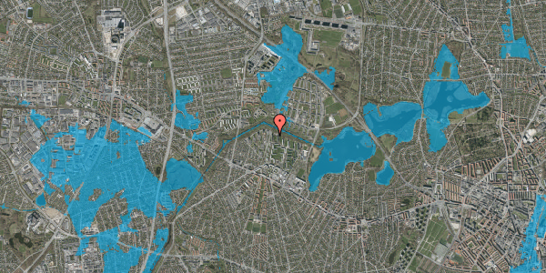 Oversvømmelsesrisiko fra vandløb på Kobbelvænget 7, 1. tv, 2700 Brønshøj