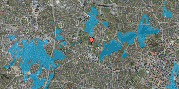Oversvømmelsesrisiko fra vandløb på Kobbelvænget 9, 1. th, 2700 Brønshøj