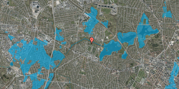 Oversvømmelsesrisiko fra vandløb på Kobbelvænget 11, st. tv, 2700 Brønshøj