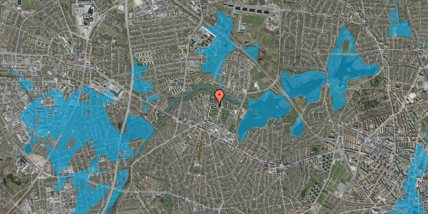 Oversvømmelsesrisiko fra vandløb på Kobbelvænget 12, 1. th, 2700 Brønshøj