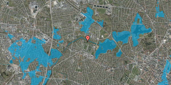 Oversvømmelsesrisiko fra vandløb på Kobbelvænget 13, 3. mf, 2700 Brønshøj