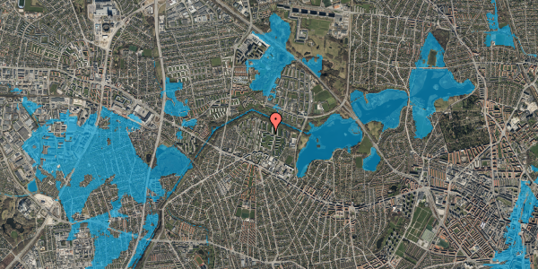 Oversvømmelsesrisiko fra vandløb på Kobbelvænget 16, st. th, 2700 Brønshøj