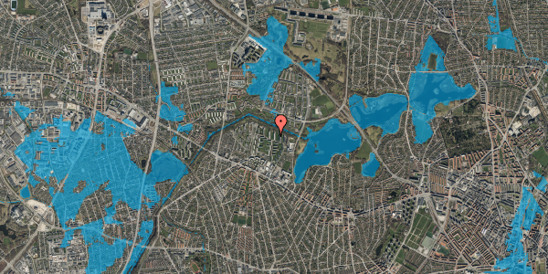 Oversvømmelsesrisiko fra vandløb på Kobbelvænget 33, st. th, 2700 Brønshøj