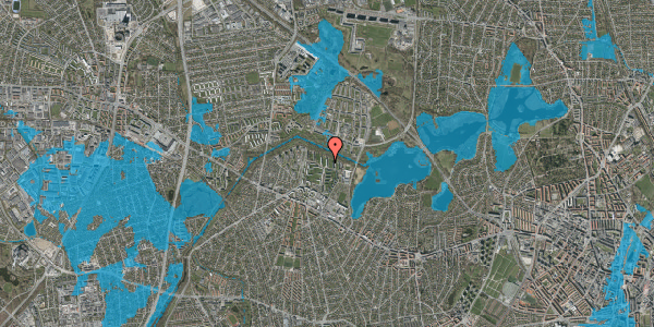 Oversvømmelsesrisiko fra vandløb på Kobbelvænget 33, st. tv, 2700 Brønshøj