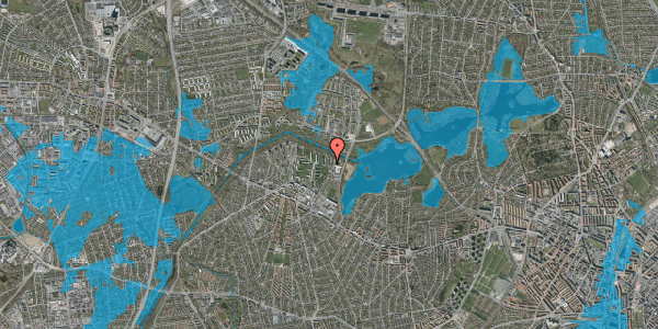 Oversvømmelsesrisiko fra vandløb på Kobbelvænget 55, st. th, 2700 Brønshøj