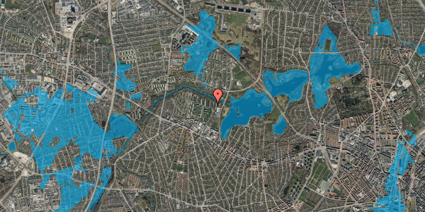 Oversvømmelsesrisiko fra vandløb på Kobbelvænget 57, st. tv, 2700 Brønshøj