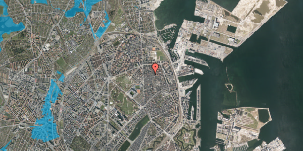 Oversvømmelsesrisiko fra vandløb på Koldinggade 20, 1. th, 2100 København Ø