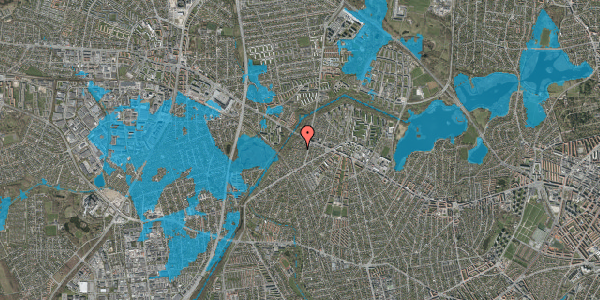 Oversvømmelsesrisiko fra vandløb på Kornerupvej 1, 2700 Brønshøj