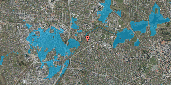Oversvømmelsesrisiko fra vandløb på Kornerupvej 5, 2700 Brønshøj