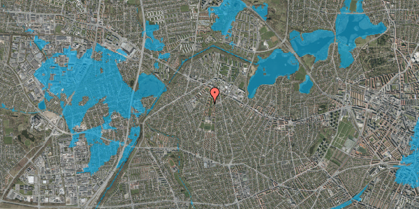 Oversvømmelsesrisiko fra vandløb på Korsager Allé 38, st. mf, 2700 Brønshøj