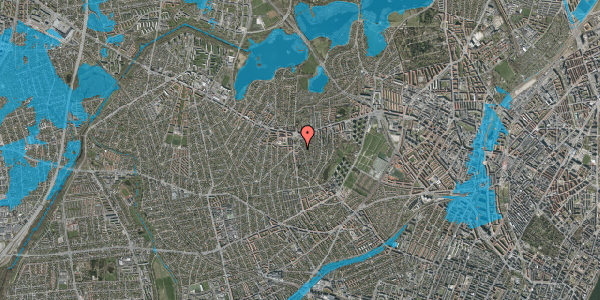 Oversvømmelsesrisiko fra vandløb på Krabbesholmvej 17, 2. th, 2700 Brønshøj
